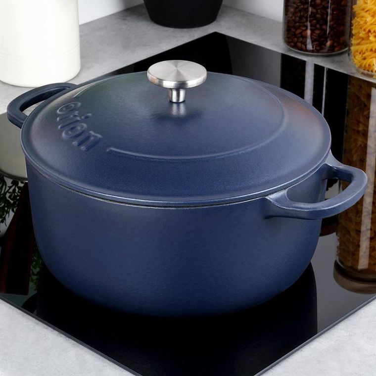 Orion, Litina, garnek z pokrywką, żeliwny, emaliowany, 26 cm, 5,2l