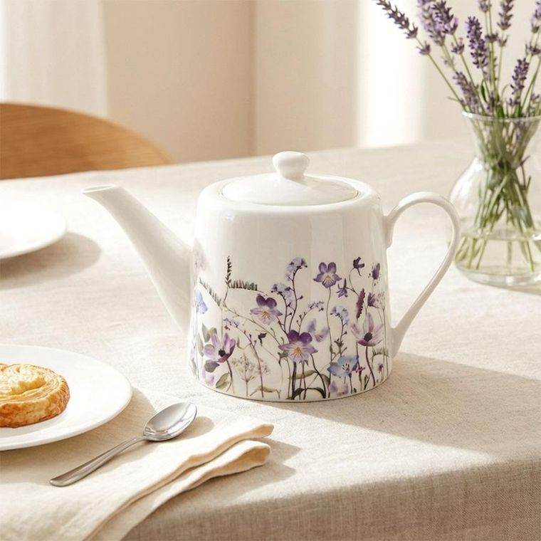 Orion, Louka, dzbanek do kawy i herbaty, porcelanowy, kwiaty, 1l