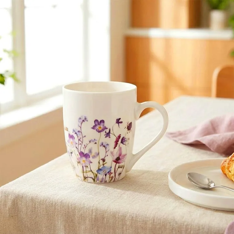 Orion, Louka, kubek porcelanowy, kwiaty, 360 ml