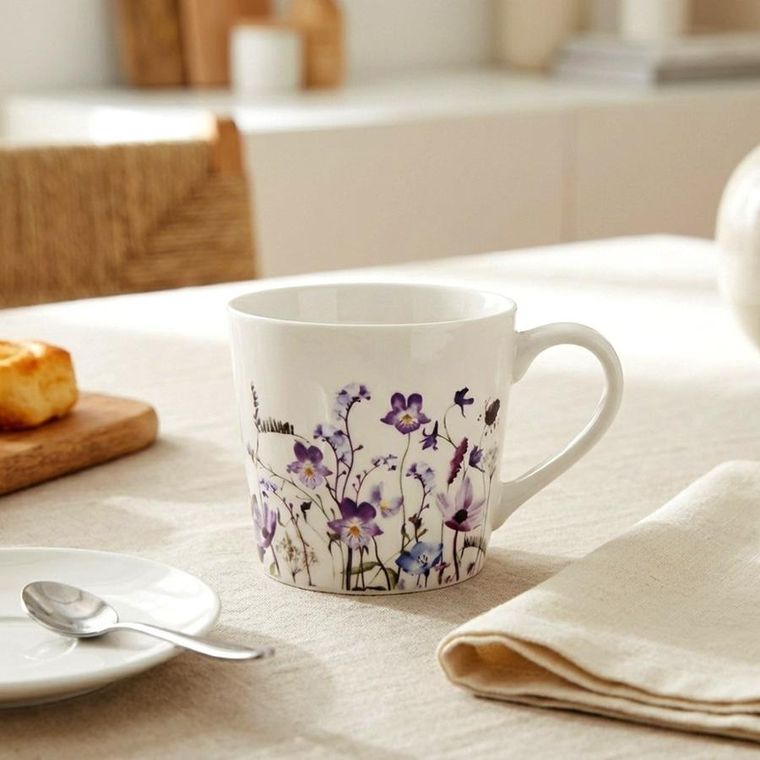 Orion, Louka, kubek porcelanowy, kwiaty, 430 ml