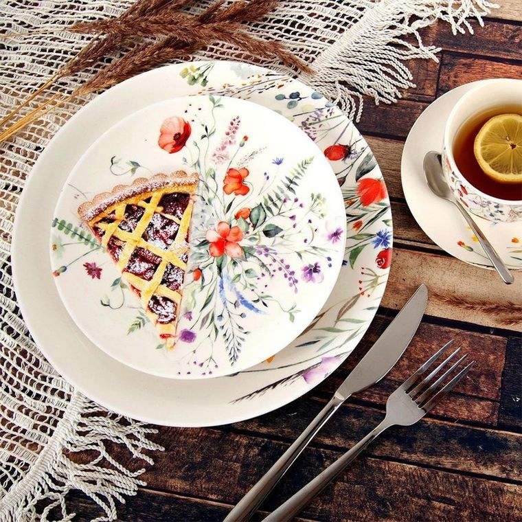 Orion, Maki, talerz obiadowy płytki, porcelanowy, 27 cm