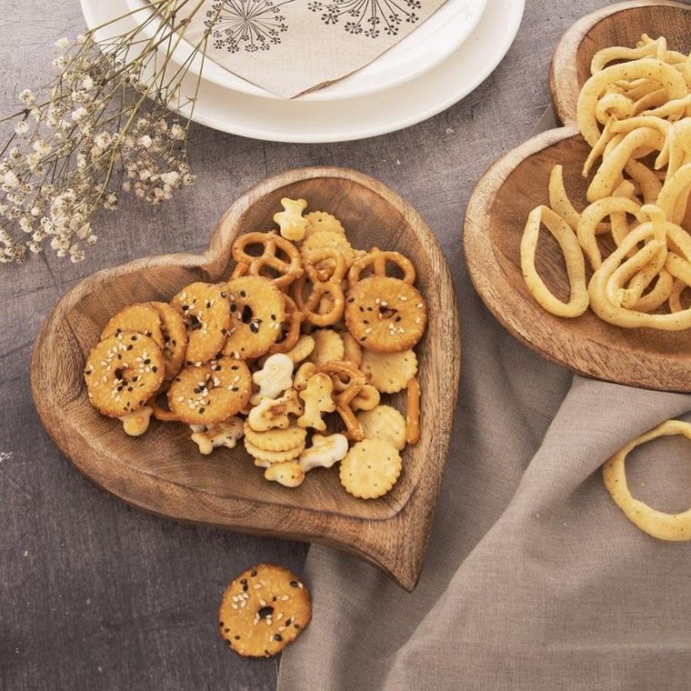 Orion, Mango, drewniany talerz na przekąski, 20-21 cm