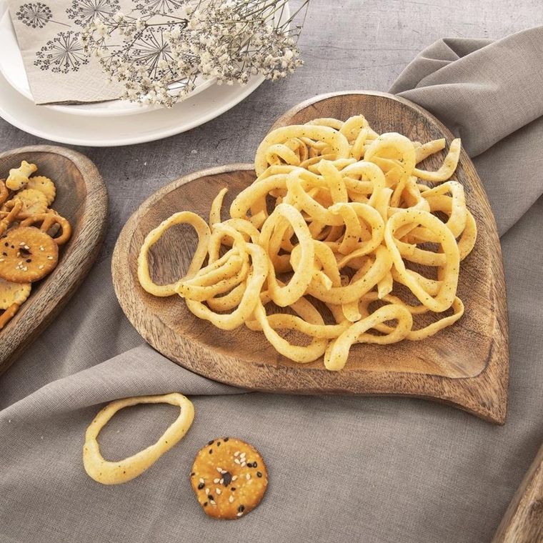 Orion, Mango, drewniany talerz na przekąski, 25-25 cm