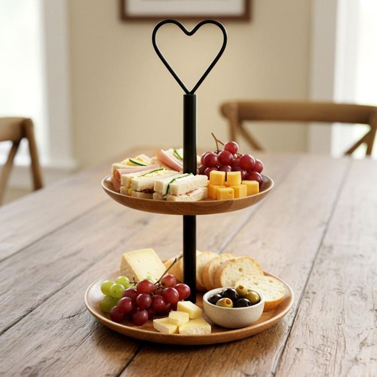 Orion, Mango, patera drewniana, 2-poziomowa, 37 cm