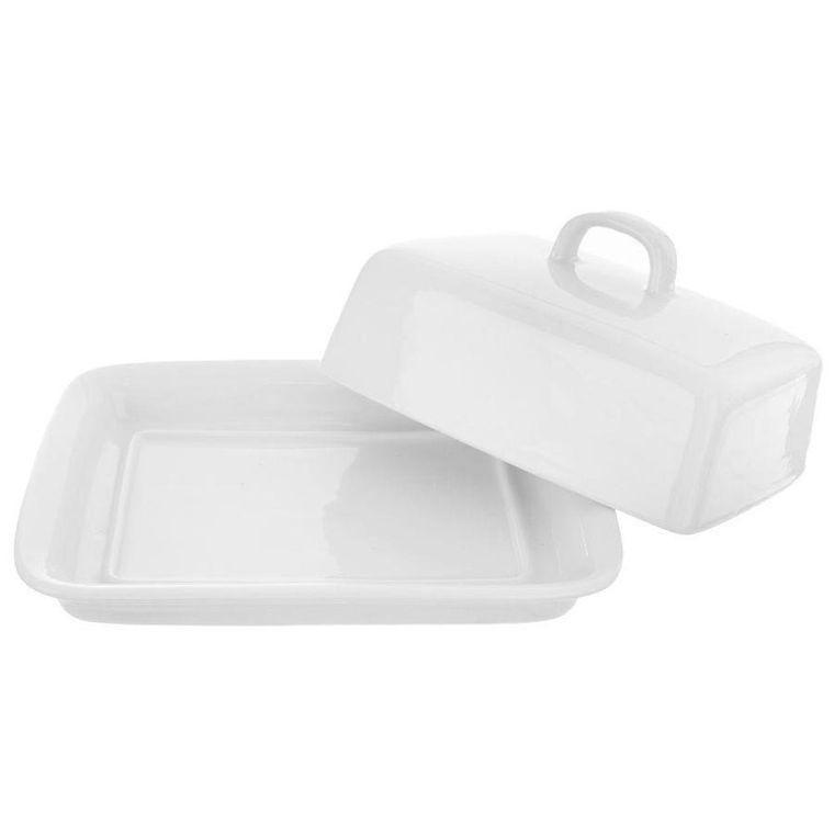 Orion, maselniczka, ceramiczna biała