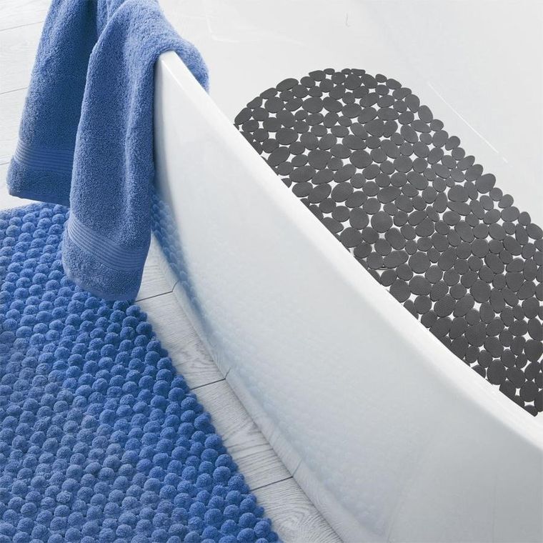 Orion, mata antypoślizgowa pod prysznic, szara, 68-34 cm