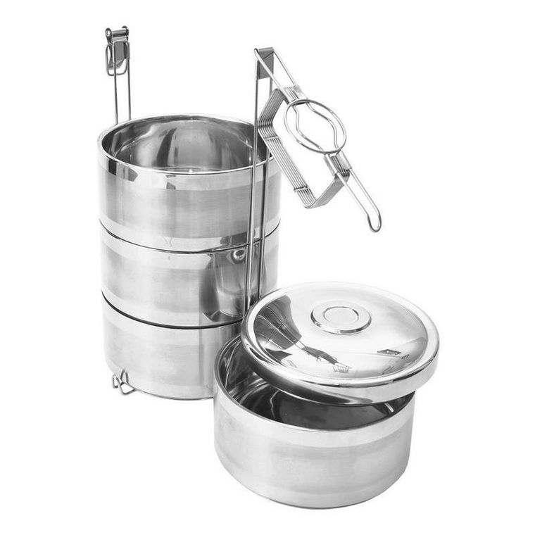 Orion, menażka obiadowa 4-poziomowa, termos stalowy, 4-1,1 l