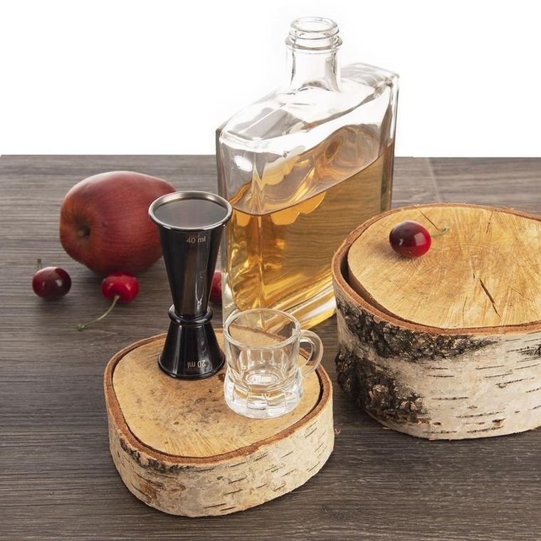 Orion, miarka barmańska, stalowa dwustronna, black, 20/40 ml