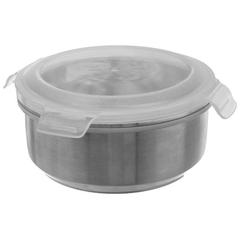 Orion okrągły pojemnik kuchenny, stalowy, z pokrywką, 1200 ml