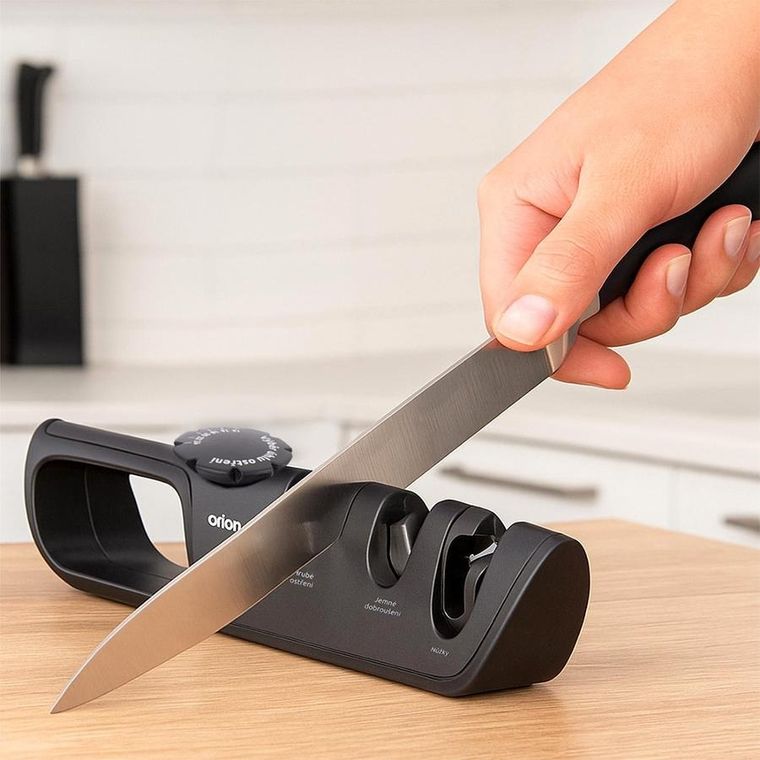 Orion, ostrzałka do noży z regulacją kąta ostrzenia, trójfazowa, 26,5-4,5-7 cm