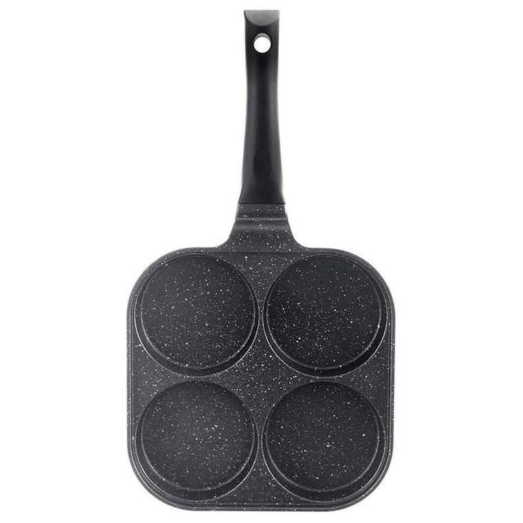 Orion, patelnia do jajek, granitowa, 4 otwory, Grande, 22-22 cm
