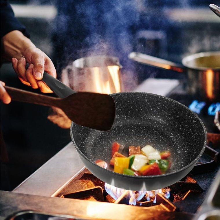 Orion, patelnia granitowa, głęboka wysoka, Grande, 24 cm