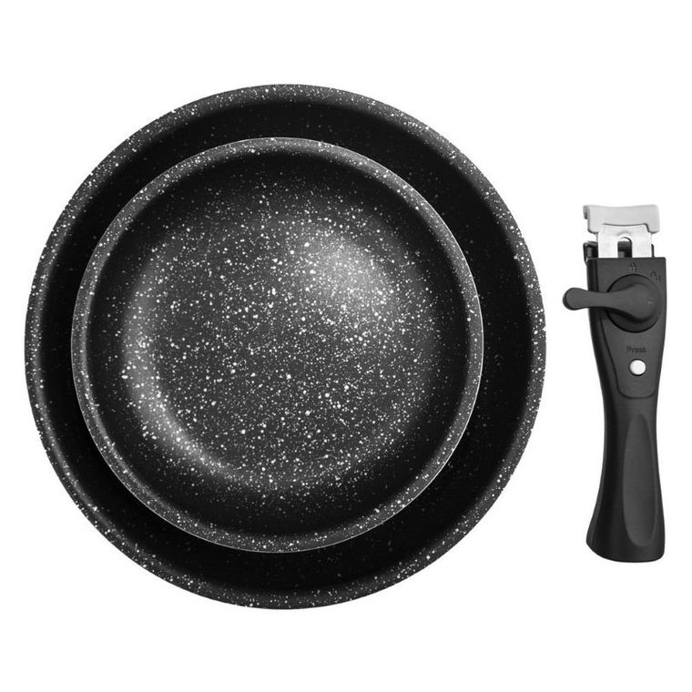 Orion, patelnia granitowa, odpinana, 20+26 cm