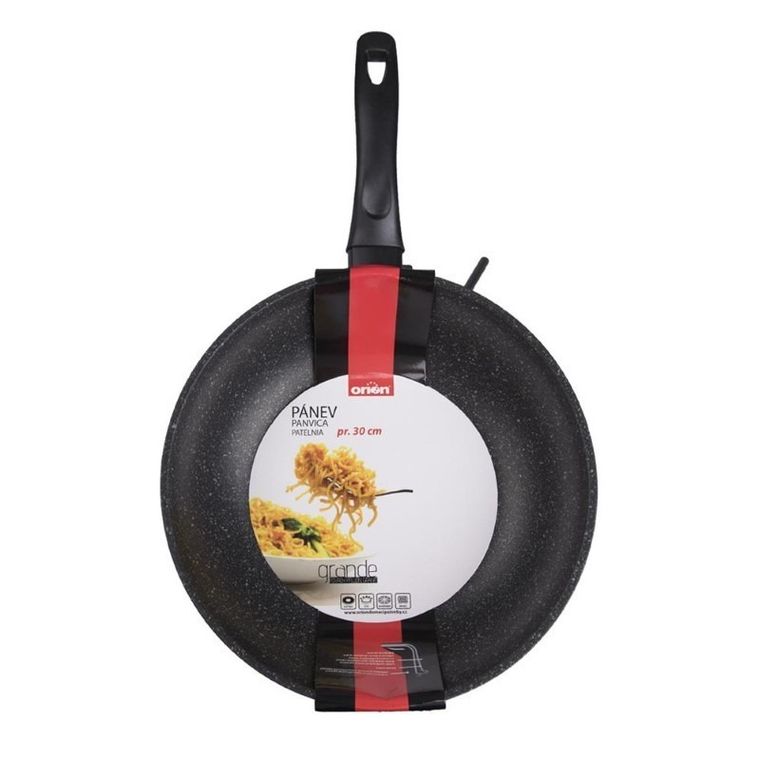 Orion, patelnia wok, granitowa, Grande, 30 cm