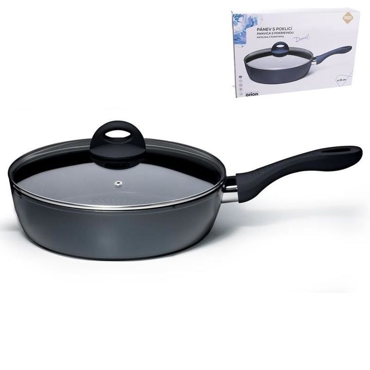 Orion, patelnia z pokrywką diamentowa, indukcja, 28 cm
