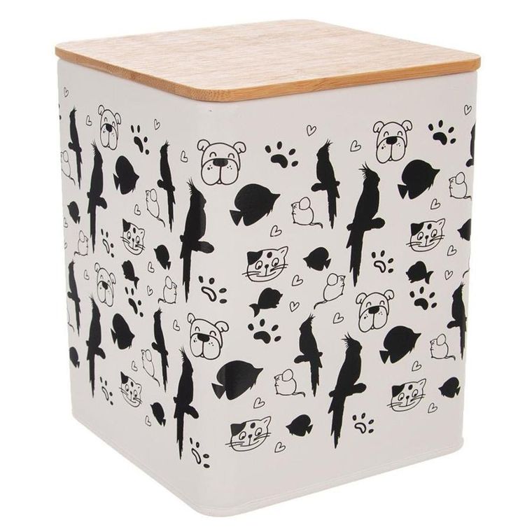 Orion, pojemnik metalowy na karmę, 14-14-17 cm