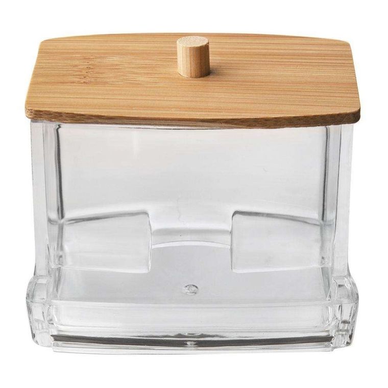 Orion, pojemnik na patyczki higieniczne, z pokrywką bambusową