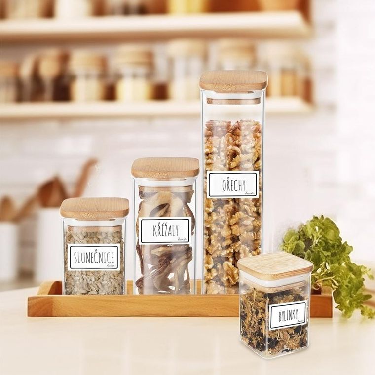 Orion, pojemnik na produkty sypkie, szklany z pokrywką i uszczelką 200 ml