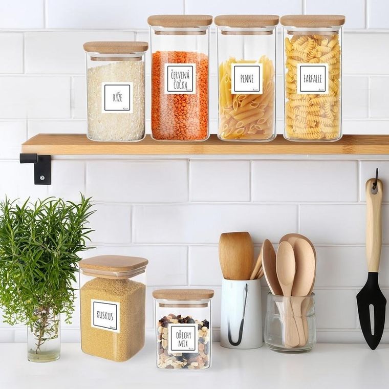 Orion, pojemnik na produkty sypkie, szklany z pokrywką i uszczelką 850 ml