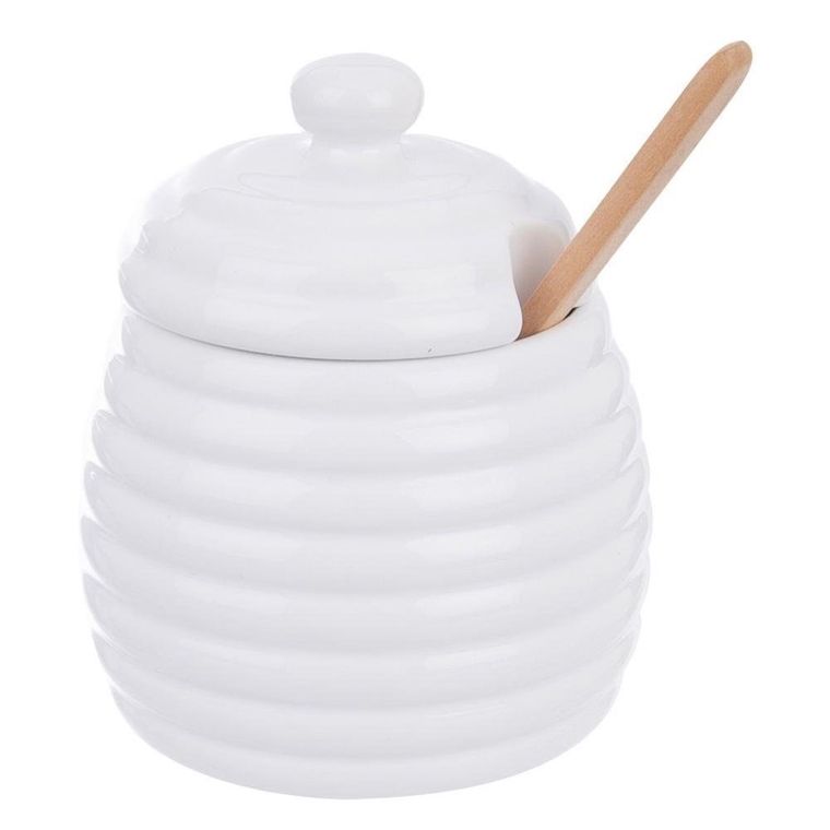Orion, pojemnik porcelanowy na miód, z łyżeczką, 340 ml