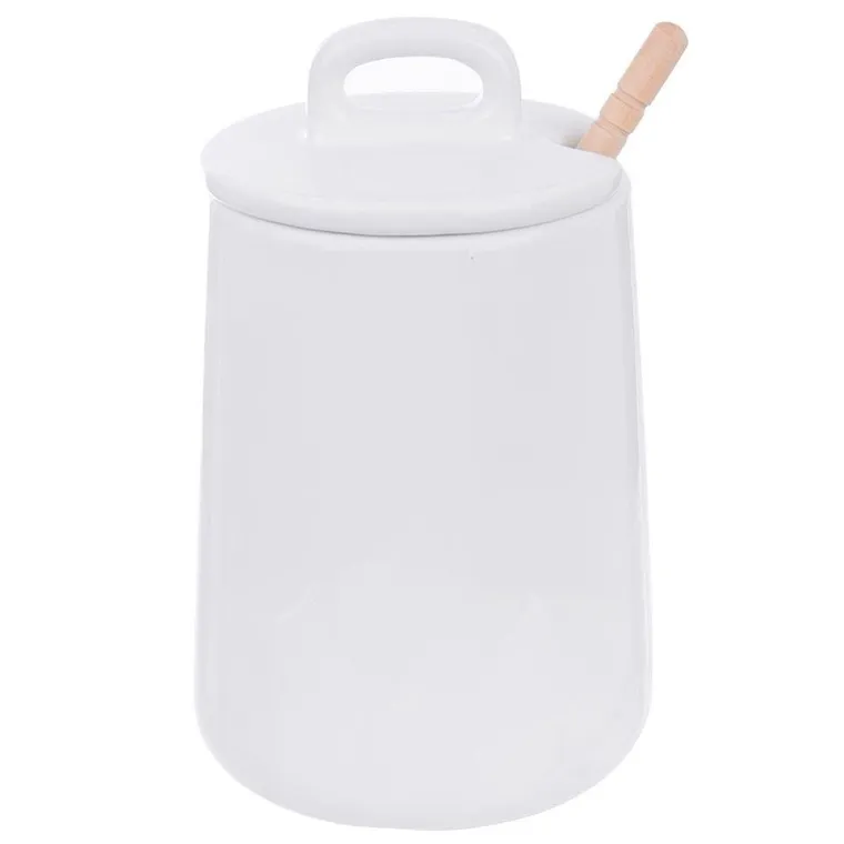 Orion, pojemnik porcelanowy na miód, z łyżeczką pałką, 470 ml