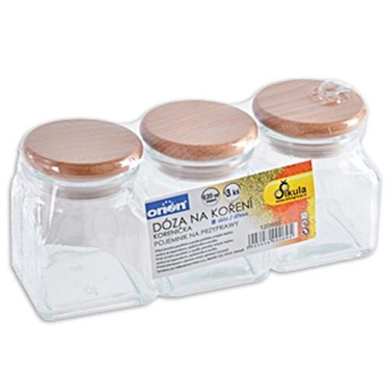 Orion, pojemnik szklany, słoik na przyprawy, 120 ml, 3 szt.