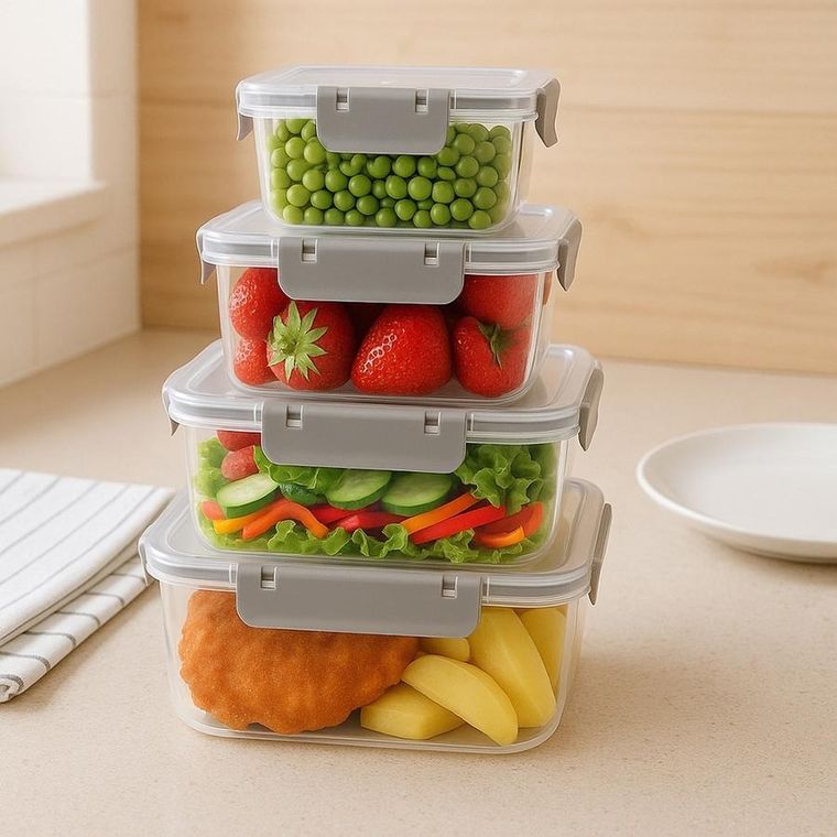 Orion, pojemniki na żywność z pokrywką i uszczelką, 4 szt.