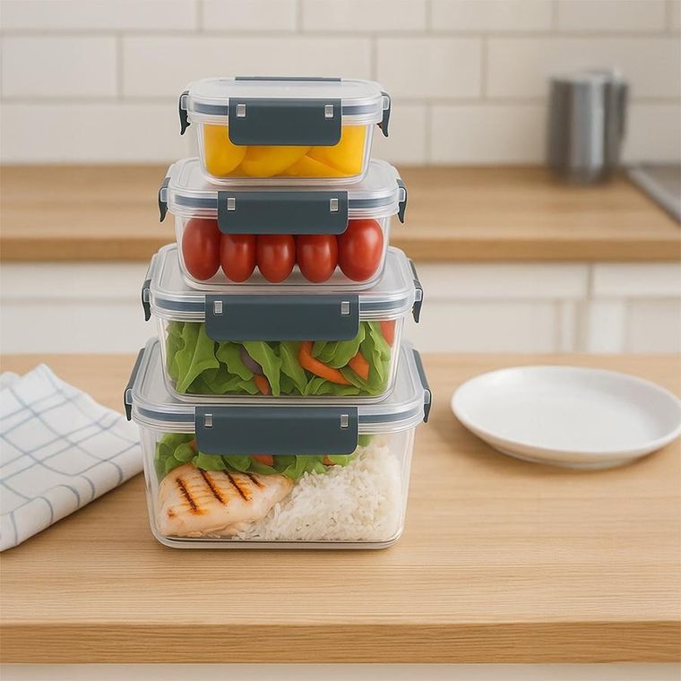 Orion, pojemniki na żywność z pokrywką i uszczelką, 4 szt.