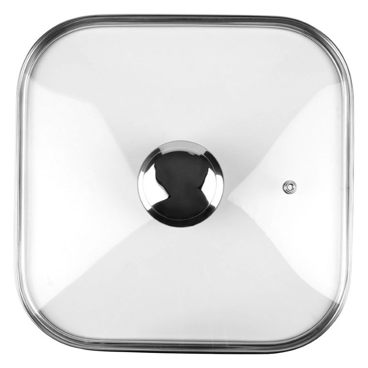 Orion, pokrywka do patelni, kwadratowa, szklana, 26-26 cm