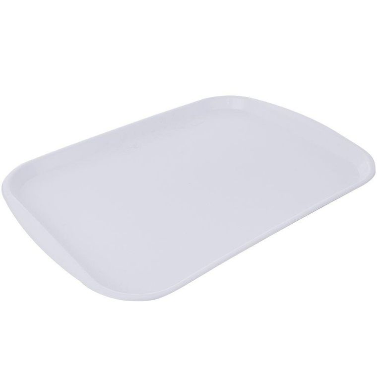 Orion, prostokątna taca kuchenna do serwowania, 35,5-27 cm, biała