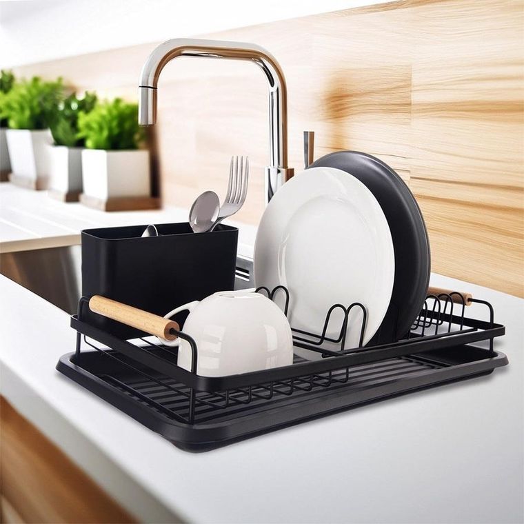 Orion, Radka, suszarka na naczynia, czarna, 43-23,5-9,5 cm