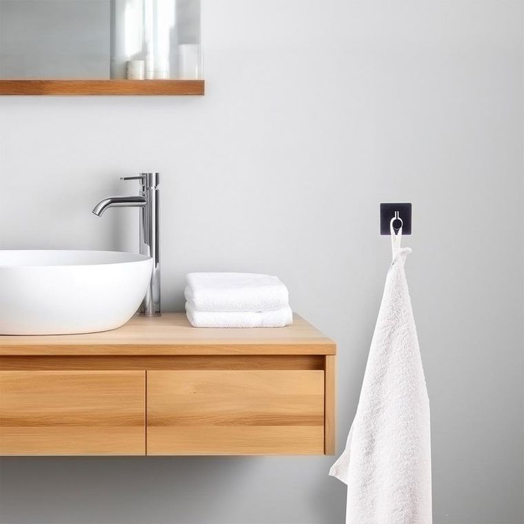 Orion, Radka, wieszak samoprzylepny, haczyk, czarny, 4,5-4,5 cm, 2 szt.