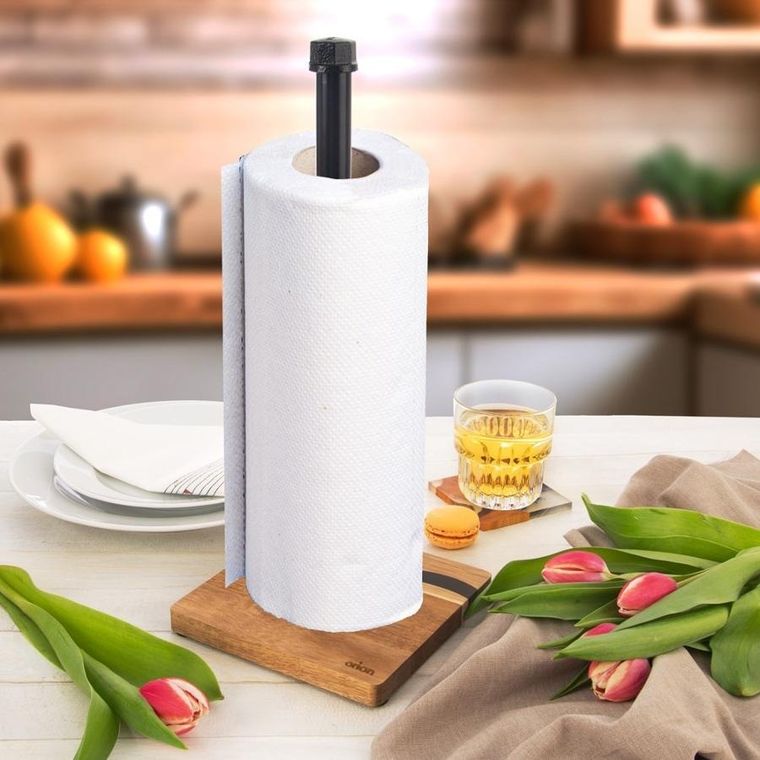 Orion, River, stojak na ręcznik papierowy, czarny, 35 cm