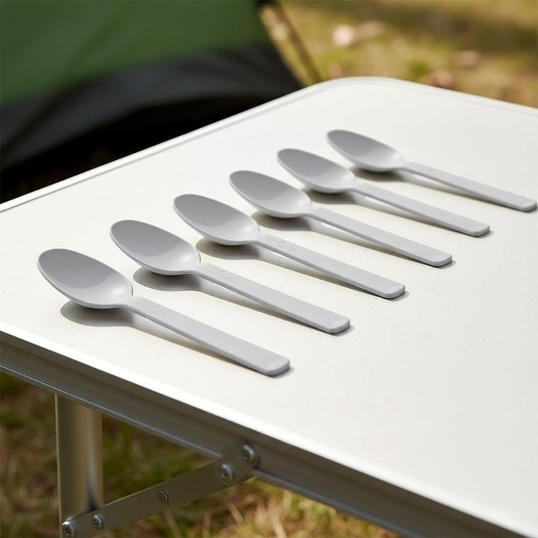 Orion, Sandy, łyżki stołowe, plastikowe, szare, 6 szt.