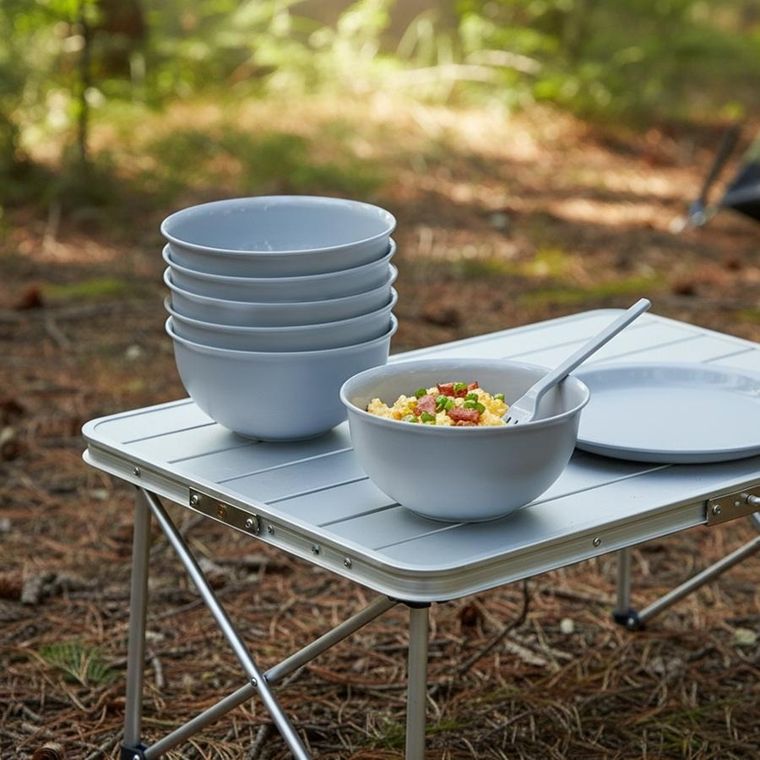 Orion, Sandy, miseczki plastikowe, szare, 13 cm, 500 ml, 6 szt.