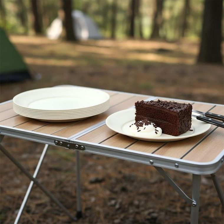 Orion, Sandy, talerze deserowe, plastikowe, kremowe, 20,5 cm, 6 szt.