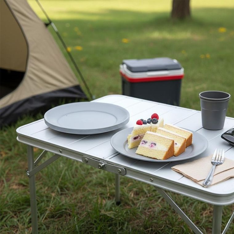 Orion, Sandy, talerze deserowe, plastikowe, szare, 20,5 cm, 6 szt.