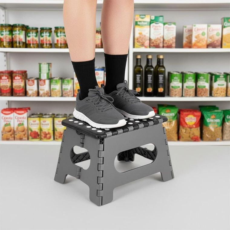 Orion, schodek antypoślizgowy, czarny, 150 kg, 32-25-22 cm