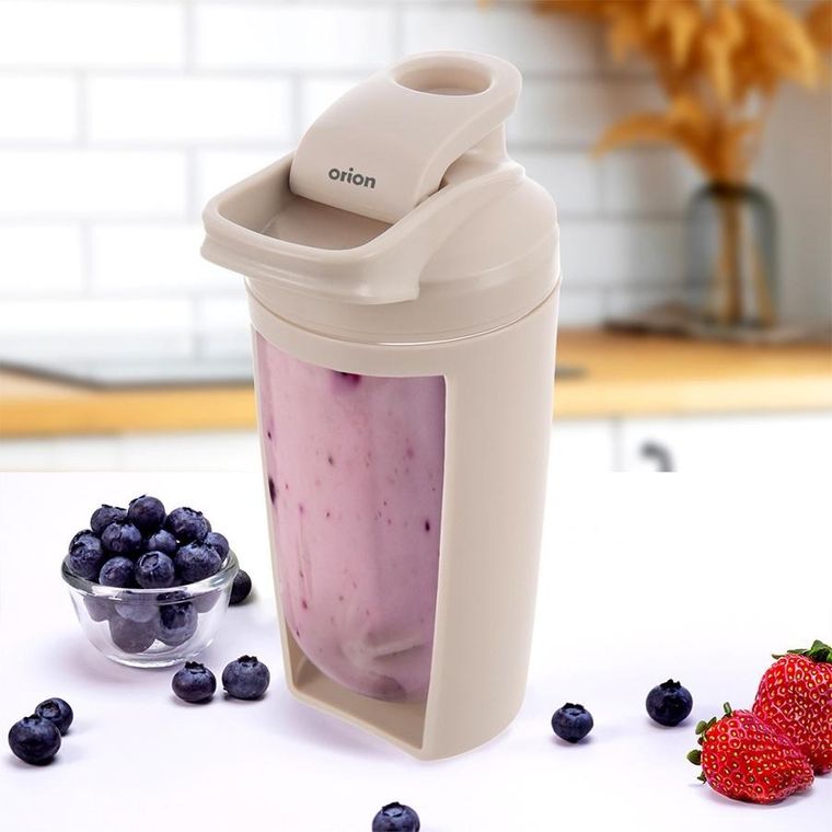 Orion, shaker treningowy z kulką tritan, beżowy, 700 ml