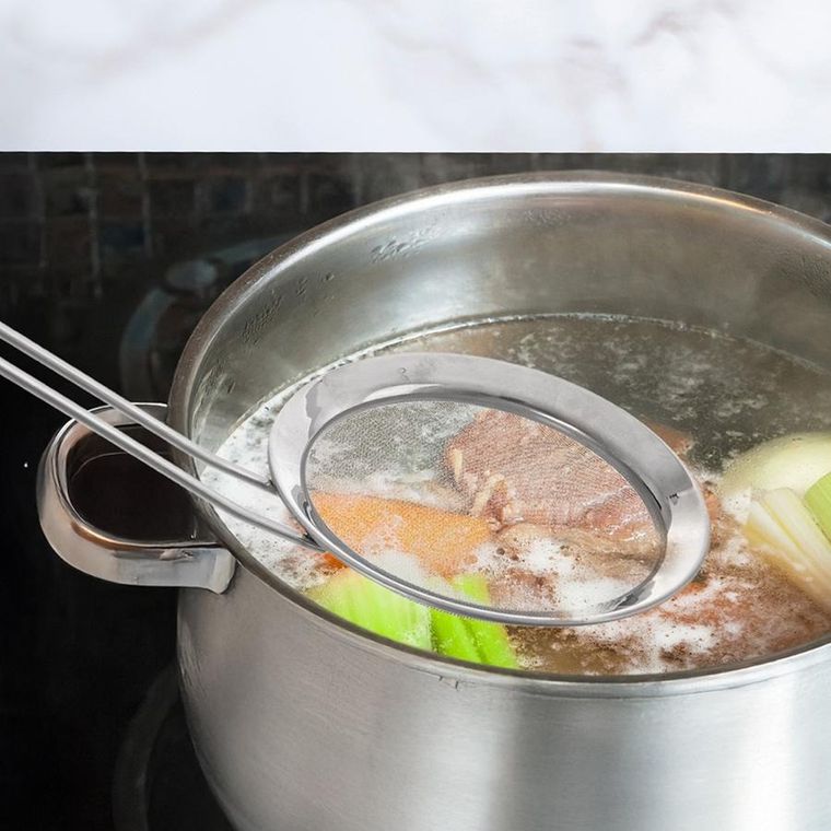 Orion, sitko kuchenne stalowe z uchwytem, 12,5 cm