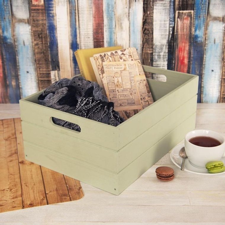 Orion, skrzynka do przechowywania, drewniana, 36-26-15 cm