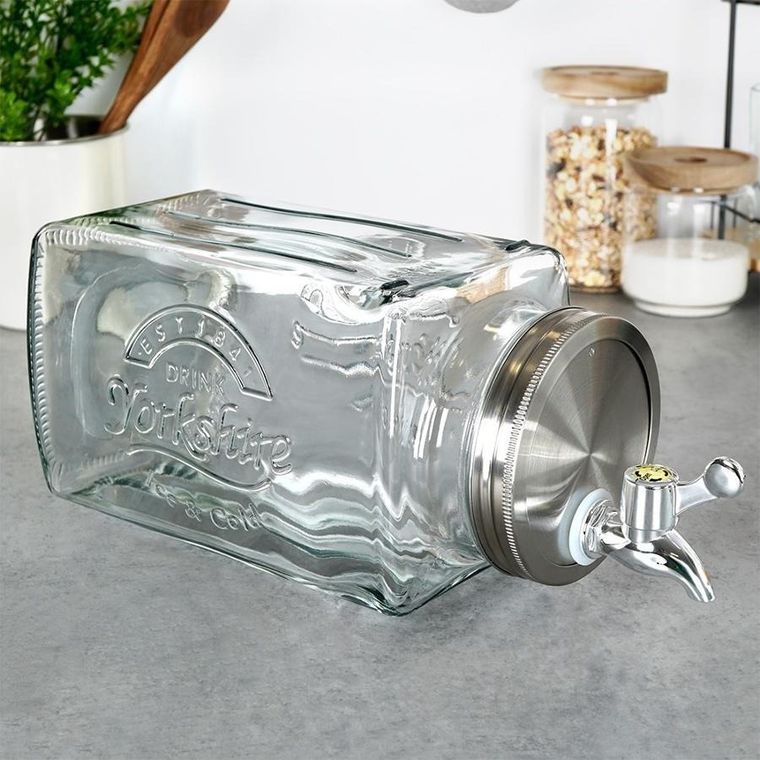 Orion, słój do napojów z kranikiem szklany do lodówki, 3.5 l