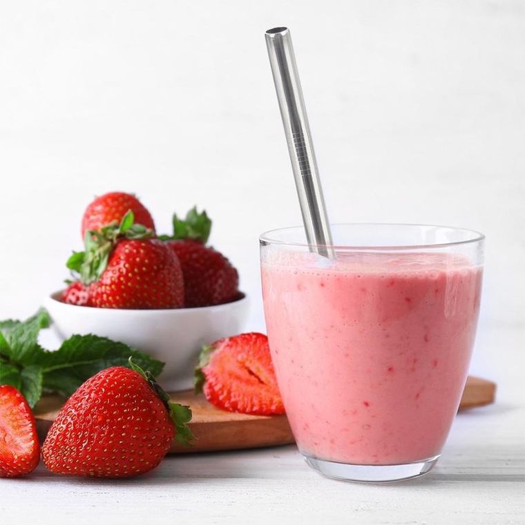 Orion, słomki do napojów, stalowe z czyścikiem 21,5 cm, 5 elementów