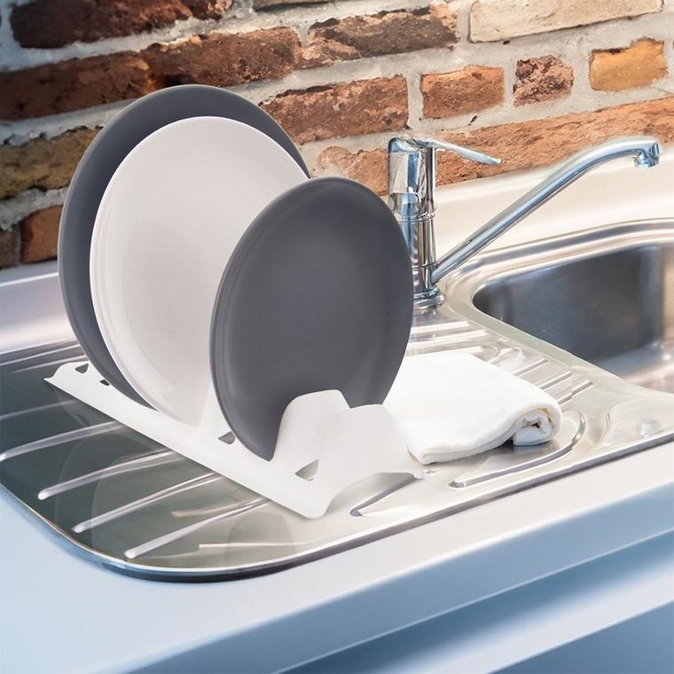 Orion, stojak na pokrywki i talerze, biały, 29.5-13.5-6 cm