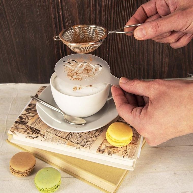 Orion, szablony do kawy i deserów, 6 elementów