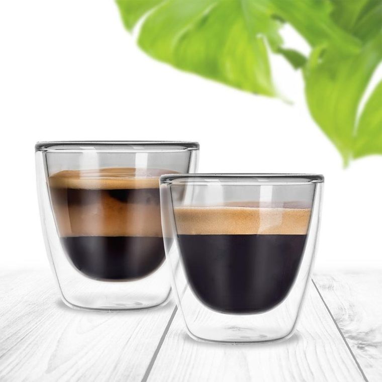 Orion, szklanki termiczne z podwójną ścianką do kawy espresso DOUBLE, 90 ml, 2 szt.