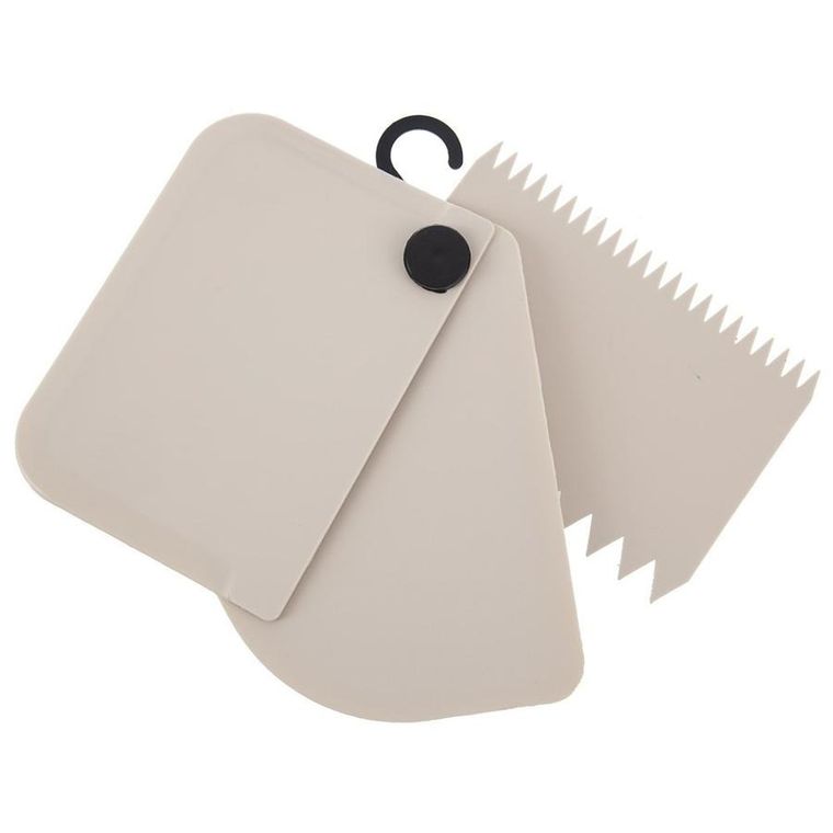 Orion, szpatuła cukiernicza, gładka, ząbkowana, 3 szt.