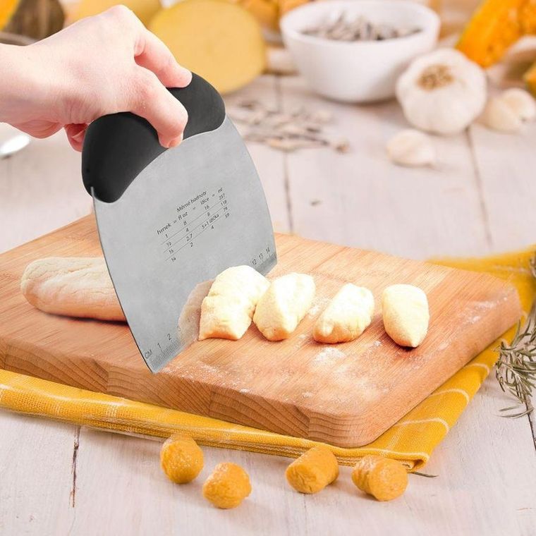 Orion, szpatułka cukiernicza z miarką i rozdrabniacz stalowy, 16 cm