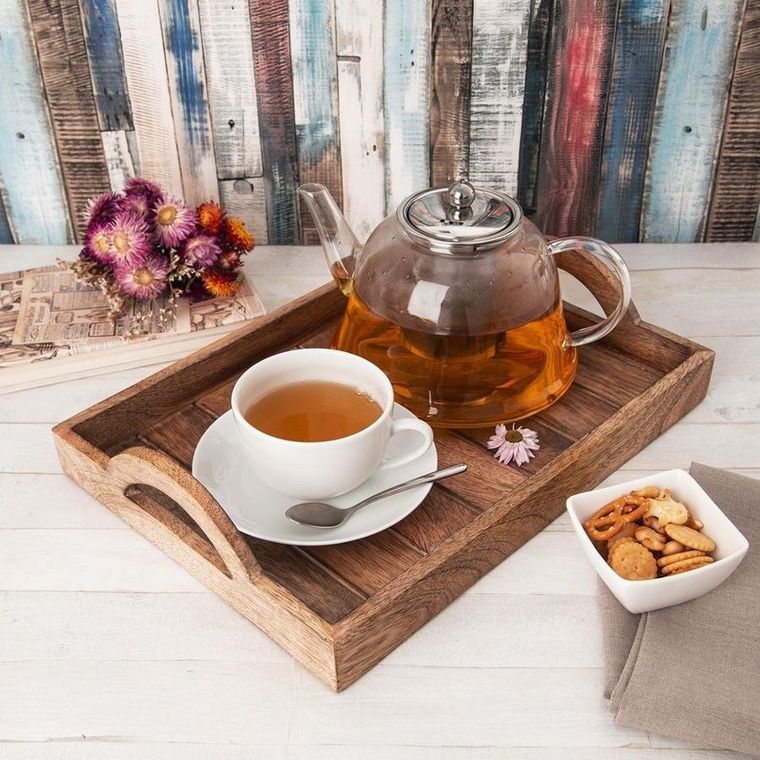 Orion, taca do serwowania drewniana, Mango, 35.5-25.5 cm