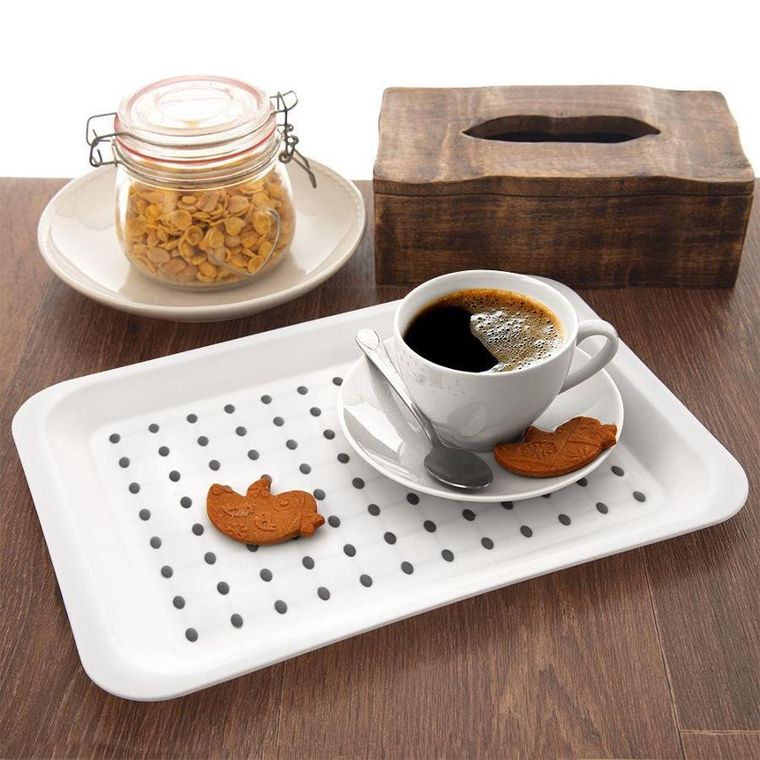 Orion, taca kuchenna do serwowania, biała, 33-23 cm